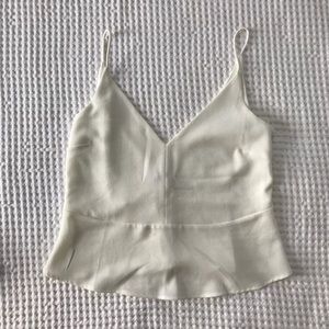 [Zara] Chiffon-y Crop Peplum Tank